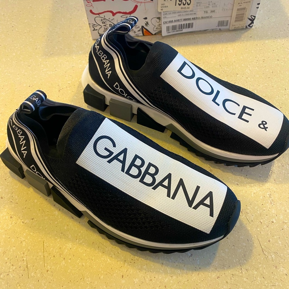 Dolce & Gabana Womens Black/white sneakers size 9